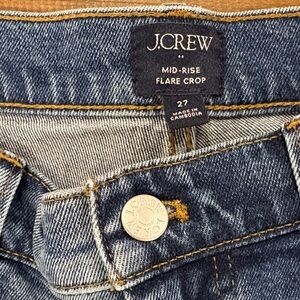 J.Crew Blue Denim Flare Crop Jeans